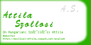 attila szollosi business card